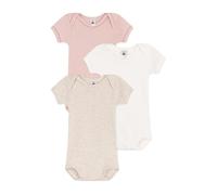 Petit Bateau A0CWZ Nosotros bodis de Manga Corta, Variante 1, 6 mois (Pack de 3) Bebita