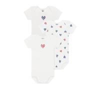 Petit Bateau A0CXD Nosotros bodis de Manga Corta, Variante 1, 18 mois (Pack de 3) Bebita
