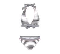 Petit Bateau A0CYE, Bañador 2 piezas Mujer, Blanco/Azul, XXS