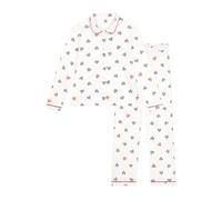 Petit Bateau A0D1C Pijama, Blanco/Multicolor, XL para Mujer