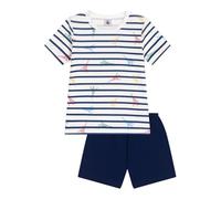 Petit Bateau A0DEP, Pyjacourt Niños, Bleu/Multico, 12 ANS