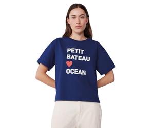 Petit Bateau A0DI7, Camiseta de manga corta Mujer, Azul, M