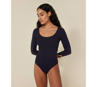 PETIT BATEAU Body de manga larga de algodón. Color azul