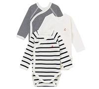 Petit Bateau Body de Manga Larga para recién Nacido (Pack de 3) Unisex bebé