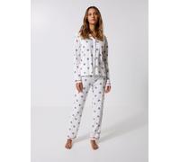 Petit Bateau A0D1C Pijama, Blanco/Multicolor, XL para Mujer
