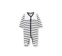 Petit Bateau Dormir bien pijamas para Unisex bebé, Blanco Marshmallow / Azul Smoking, 9 meses