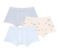 Petit Bateau - Juego de Boxers para niños de algodón con cinturón Estampado, Multicolor, 10 años