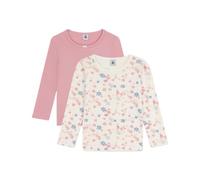 Petit Bateau - Juego de Camisetas de algodón para niños, Manga Larga, Estampado de Flores, Variante 1, 12 Años