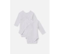 Petit Bateau Lot de 2 Bodies Croisés Manches Longues Unis 6M Blanco