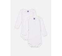 Petit Bateau Lote de 2 bodies. Talla 74 cm (12 meses). Color Blanco