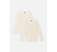 Petit Bateau Lot de 2 Tee Shirts Manches Longues Cœur 10A Blanco