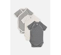 Petit Bateau Lot de 3 bodies Croisés Manches Courtes 12M Blanco