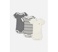 Petit Bateau A01TC, Body a Rayas de Manga Corta Unisex bebé (Pack de 3), Variante 1, 3 meses