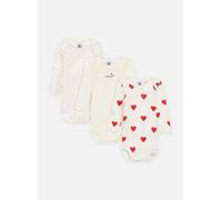 Petit Bateau A00BC, Body a Rayas de Manga Larga Bebé-Niñas (Pack de 3), Variante 1, 6 meses