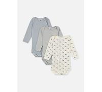 Petit Bateau Lot de 3 Bodies Manches Longues Mobidic 12M Blanco
