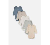 Petit Bateau Lot de 5 Bodies Manches Longues Semaine 12M Blanco