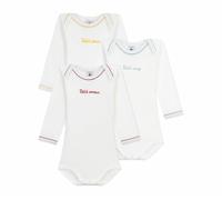 Petit Bateau Lot de Bodies Manches Longues En Coton Messages Bébé A0eaz00 Ropa interior DÍA Unisex bebé (Pack de 3)