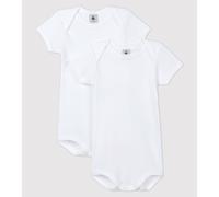 Petit Bateau A01T4, Body a Rayas de Manga Corta Unisex bebé (Pack de 2), Variante 1, 3 años