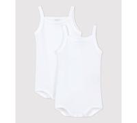 Petit Bateau A01T6, Body de Tiras Bebé-Niñas (Pack de 2), Variante 1, 12 meses