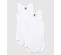 PETIT BATEAU Lote de 2 bodies sin mangas. Color Blanco