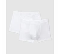 PETIT BATEAU Lote de 2 bóxer lisos de algodón. Color Blanco