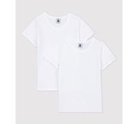 PETIT BATEAU Lote de 2 camisetas de manga corta. Color Blanco