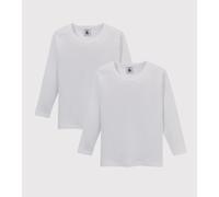 PETIT BATEAU Lote de 2 camisetas interiores. Color Blanco