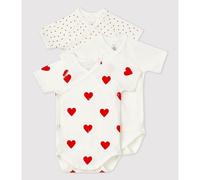 Petit Bateau Body de manga corta A04O7 Pack de 3 Unisex bebé 0-3 meses