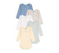 Petit Bateau Lot de 5 Bodies Manches Longues Semaine 12M Blanco