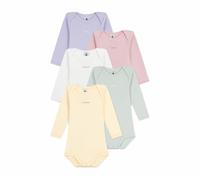 Petit Bateau - Lote de bodies de manga larga de algodón días de la semana bebé A0eom00 ropa interior día bebé niña (lote de 5), Multicolor, 3 años