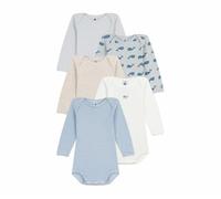 Petit Bateau - Lote de bodies de manga larga de algodón impreso ballenas bebé A0e2w00 ropa interior día mixta bebé (lote de 5), Multicolor, 3 años