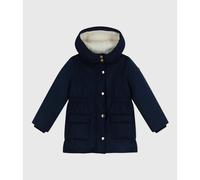 PETIT BATEAU Parka con forro de sherpa y capucha desmontable. Color Azul Marino