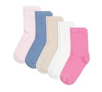 Petit Bateau Pequeño barco 5 pares de calcetines niño lisos de algodón, multicolor, 27-30