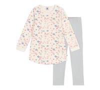 Petit Bateau Pequeño Barco camisón y Leggings niño de muletón Estampado Flores, Milk/Multico, 6 años