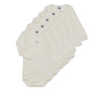 Petit Bateau Pijama BODY US ML PACK X5 in Blanco 1 mois