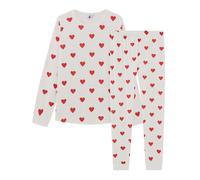PETIT BATEAU Pijama con 2 prendas de manga larga. Color Estampado Corazón
