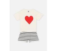 Petit Bateau A0CKD Pyjacourt, Blanc/Bleu, 5 ANS para Niñas