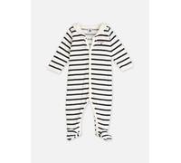 Petit Bateau Pyjama à Rayures en Velours 12M Blanco