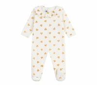 Petit Bateau Pyjama Bébé En Velours Ouverture Au Dos Imprimé Cœurs Paillettes A0dsa03 Ropa Noche Bebé-Niñas (Pack de 1)