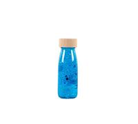 Petit Boum - Botella Sensorial Float en Color Azul | Un Microcosmos en Cada Botella | Descubre, Escucha y Aprende | Estimulación Sensorial | Botellas Sensoriales para Niños