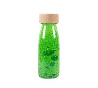 Petit Boum - Botella Sensorial Float en Color Verde | Un Microcosmos en Cada Botella | Descubre, Escucha y Aprende | Estimulación Sensorial | Botellas Sensoriales para Niños