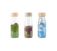 Petit Boum - Pack de 3 Botellas Sensoriales Eco | Estimulación Sensorial | Un Microcosmos en Cada Botella | Descubre, Escucha y Aprende | Botellas Sensoriales para Niños