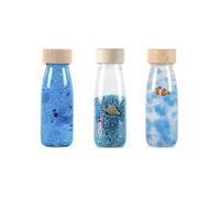 Petit Boum - Pack de 3 Botellas Sensoriales Serenity | Un Microcosmos en Cada Botella | Descubre, Escucha y Aprende | Estimulación Sensorial | Botellas Sensoriales para Niños