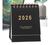 Petit Calendrier De Bureau 2025-2026 - Agenda Double Année, Planificateur Mensuel Et Hebdomadaire, Organization Maison Bureau, Support Pratique Table, Accessoire Travail Étudiant, Design Compact Éléga