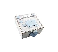 Petit Cheri - Caja de recuerdos, 16 cm x 16 cm, color azul