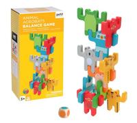 Petit Collage: Acróbatas de Animales | Juegos de Equilibrio de Animales de Madera | Incluye 24 Piezas de Animales de Madera | ¡No Dejes Que los Animales se caigan! | Ideal para 2-4 Jugadores a Partir