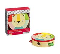 Petit Collage Kaleidoscope Lion Wooden Tambourine Pandereta de Madera, Multicolor (PTC342)