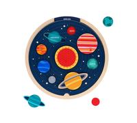 Petit Collage- Rompecabezas de Madera, Color Multi-Language Solar System Wooden Tray Puzzle (Chronicle Books 9781797231976)