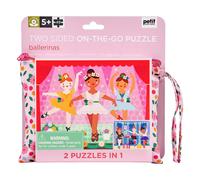Petit Collage Two-Sided 49-Piece Puzzle for Kids, Ballerina - (Importación USA)