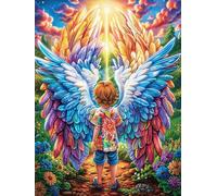 Petit garçon Avec Des ailes d'ange Rompecabezas 500 Piezas Cartón Resistente para Principiantes Mitos fantásticos Ocio Doméstico Reducir Estrés Decoración Hogar Regalo Ideal 500 PCS